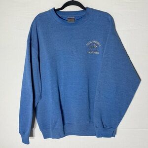 Vintage 90s Oneita Power Sweats Palm Springs California Blue Crewneck Sweater XL